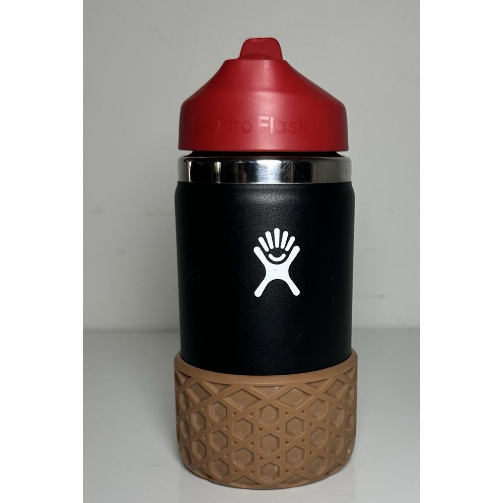 Hydro Flask Black Insulated Water Bottle w/ Sleeve, Vans Off the Wall RARE EUC